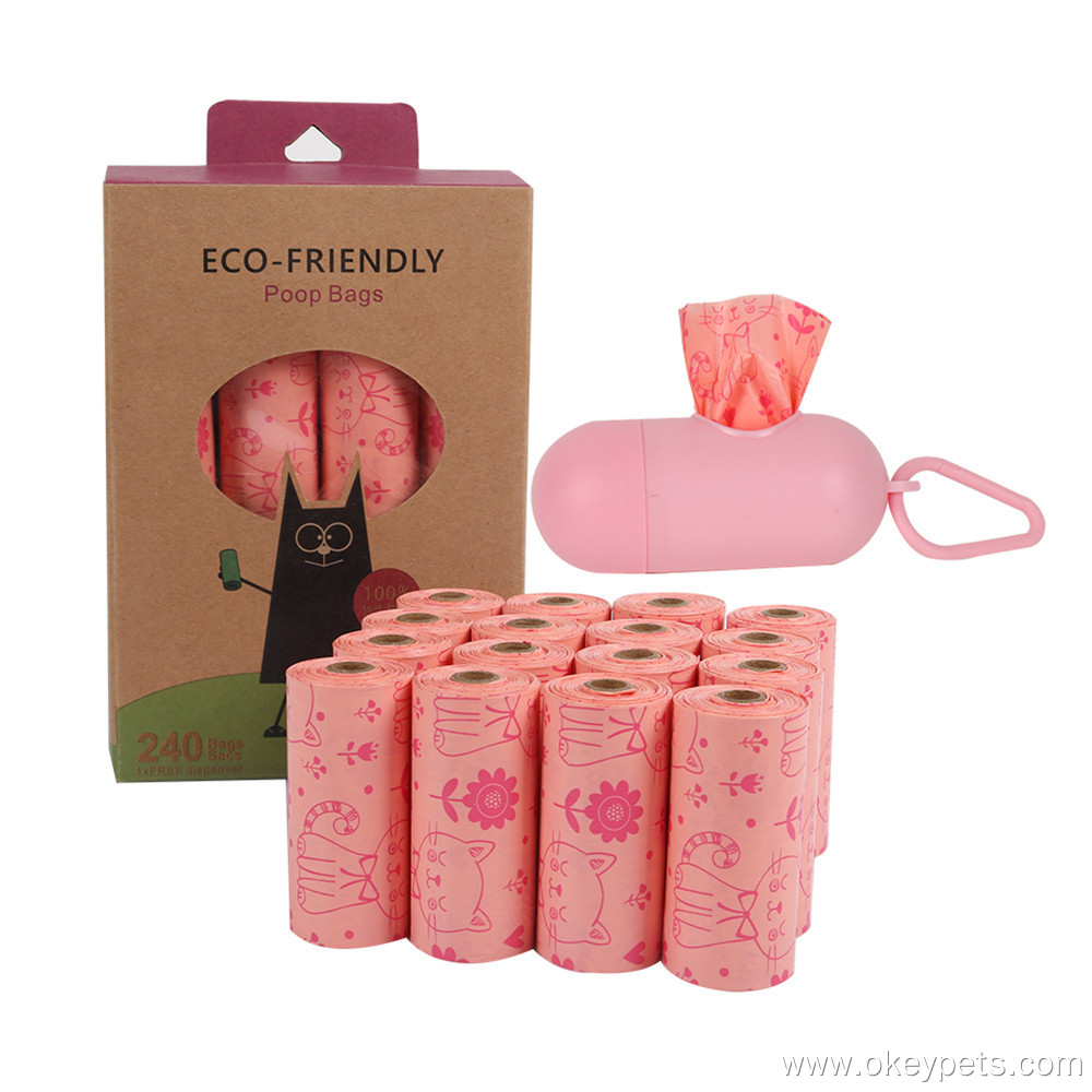 Rouleau de sacs à déjections canines parfumés, écologiques, biodégradables, compostables et imprimés de haute qualité 19