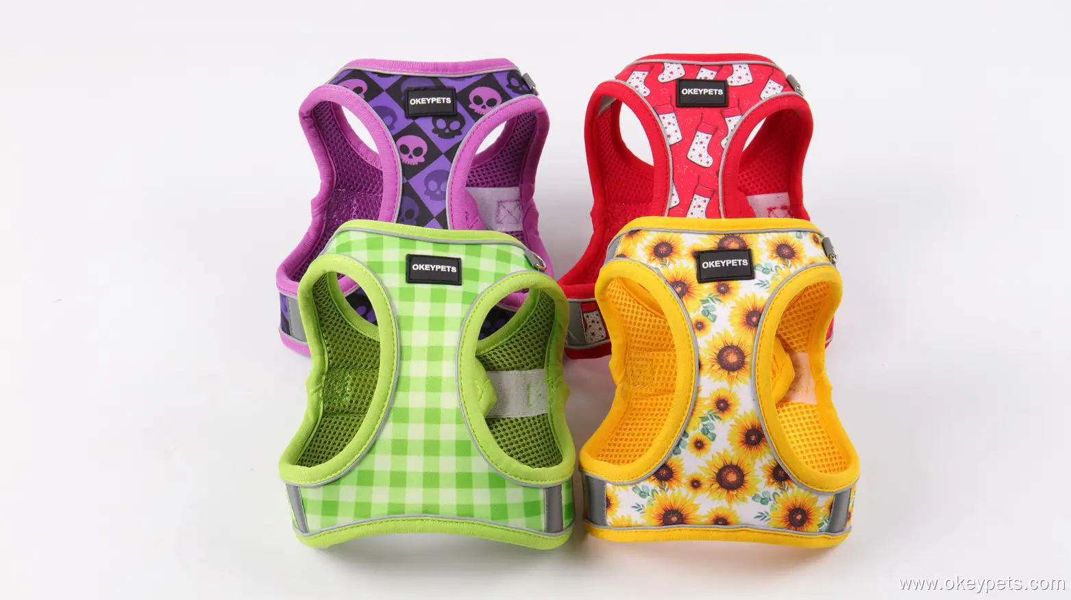 Ensembles harnais et laisse personnalisés pour chien, imprimés, nouveau style Noël, rouge, mignon, collier, gilet, harnais 1