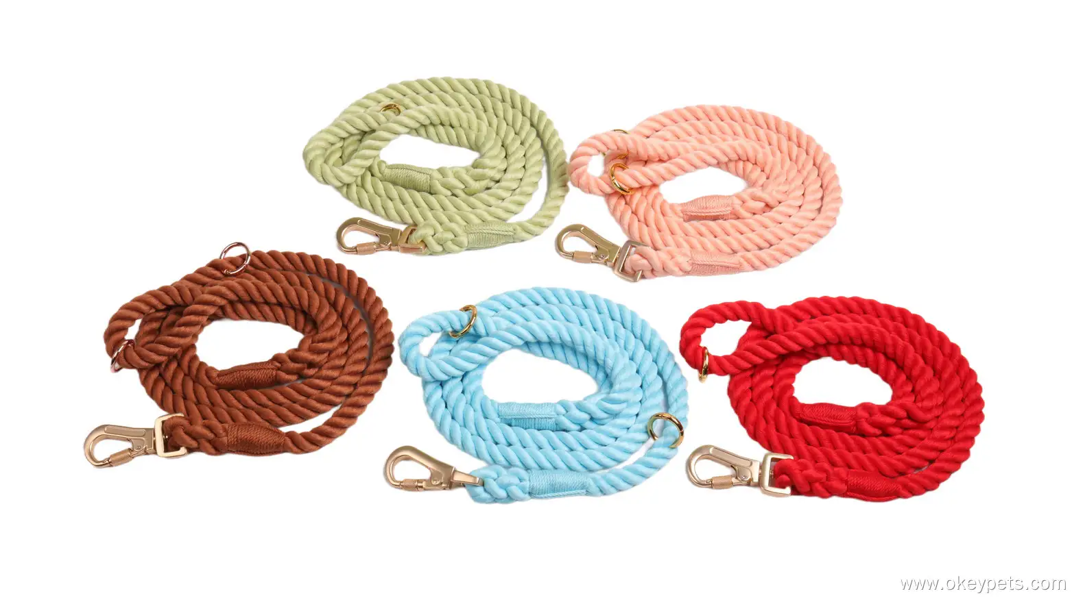 OKEYPETS Nyt design luksus hundehalsbånd flerfarvet bomuld blød løbe- og gå-hundebånd kæledyrsbånd 1