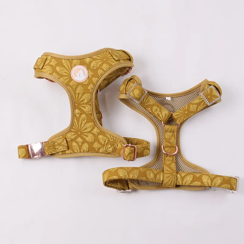 Embroidered Mesh Dog Harness - Adjustable & Breathable 4