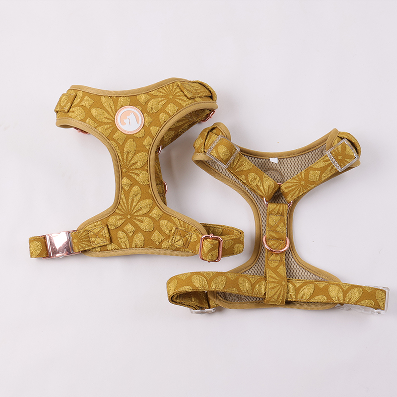 New Pet Supplies Adjustable Embroidered Pattern Dog Vest Harness for Pets 17