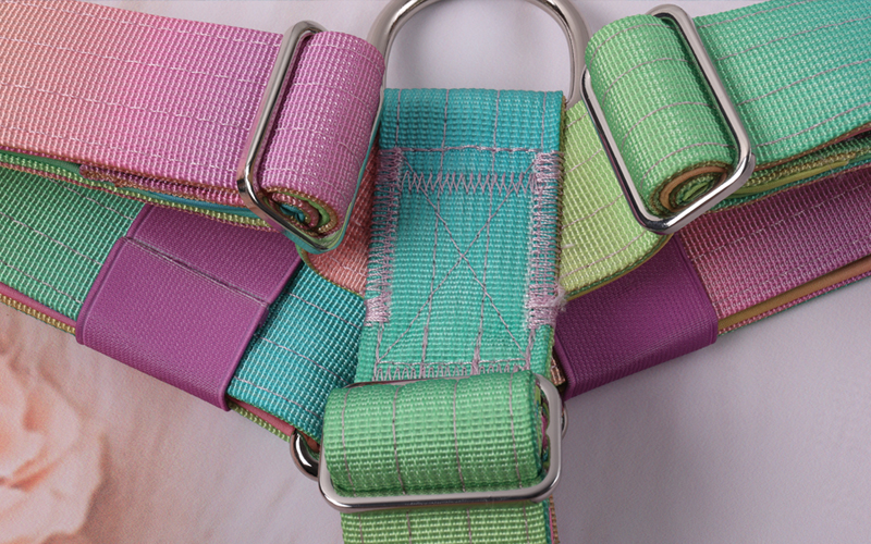 Harnais tactique personnalisé pour chien, collier et laisse avec dégradé de couleurs tie-dye 12