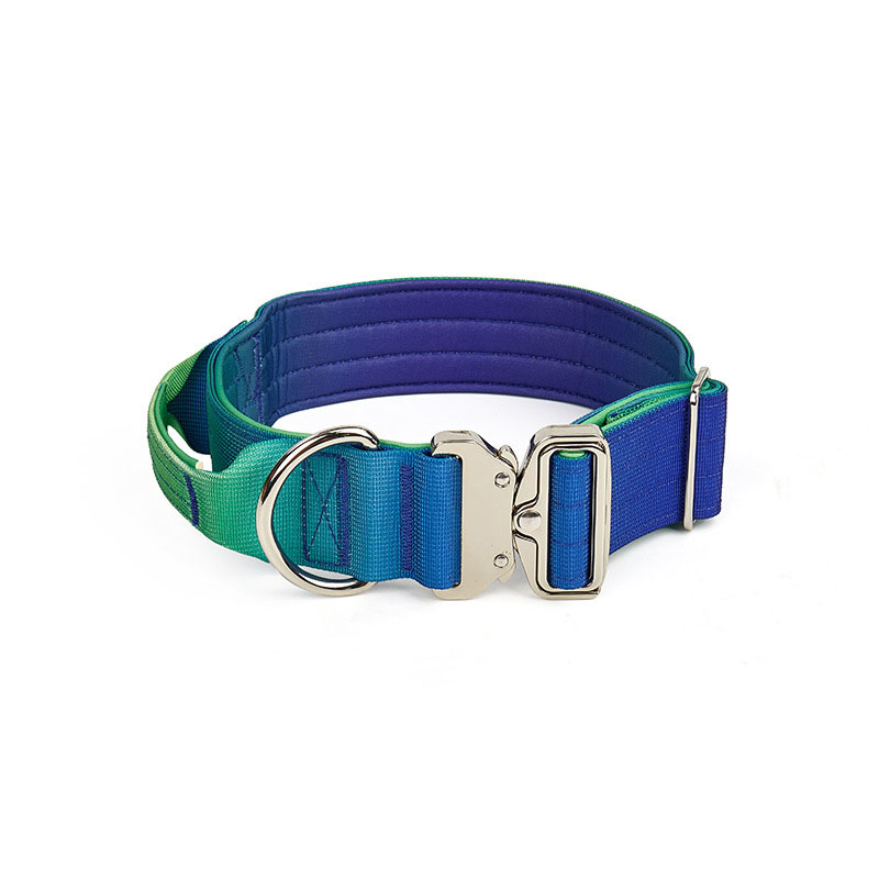Collier tactique personnalisé pour chien, à dégradé de couleurs, antidéflagrant, pour grands chiens 16