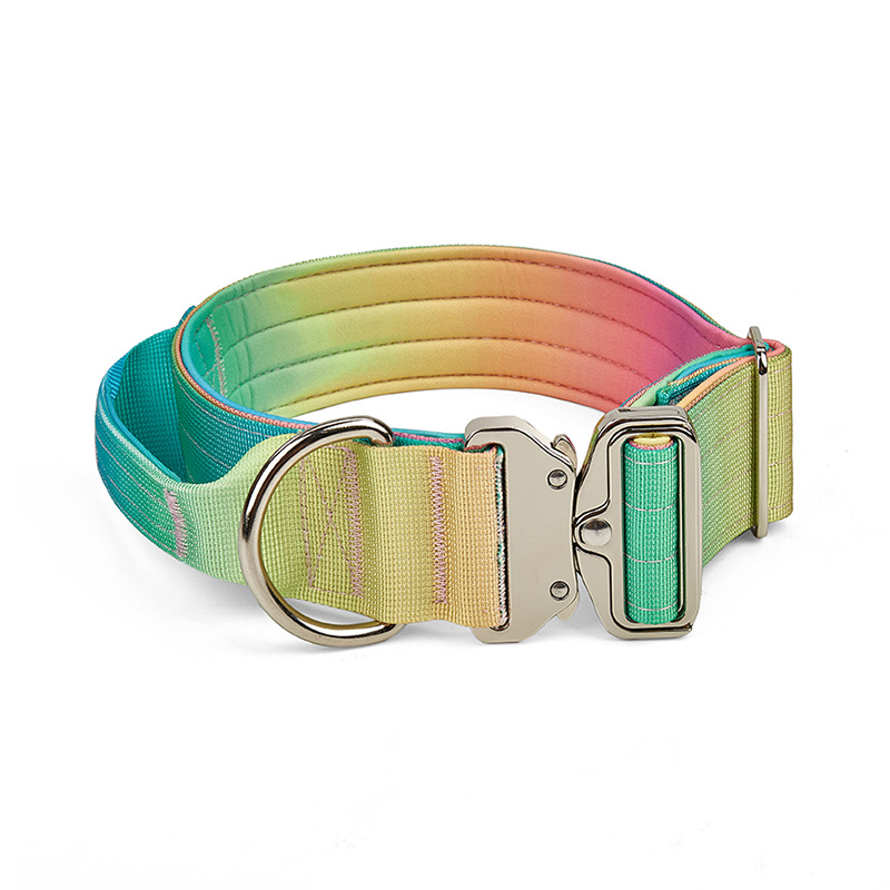 Collier tactique personnalisé pour chien, à dégradé de couleurs, antidéflagrant, pour grands chiens 15