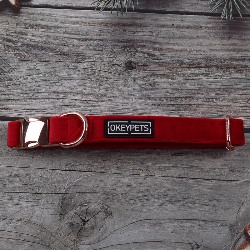Harnais pour chien en velours uni personnalisé avec étiquette en PVC 17