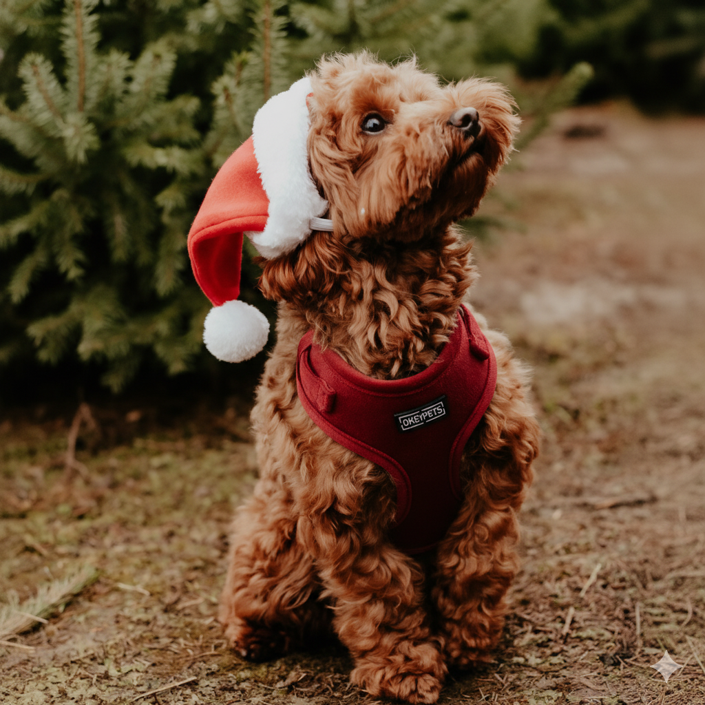 Harnais pour chien en velours uni personnalisé avec étiquette en PVC 25