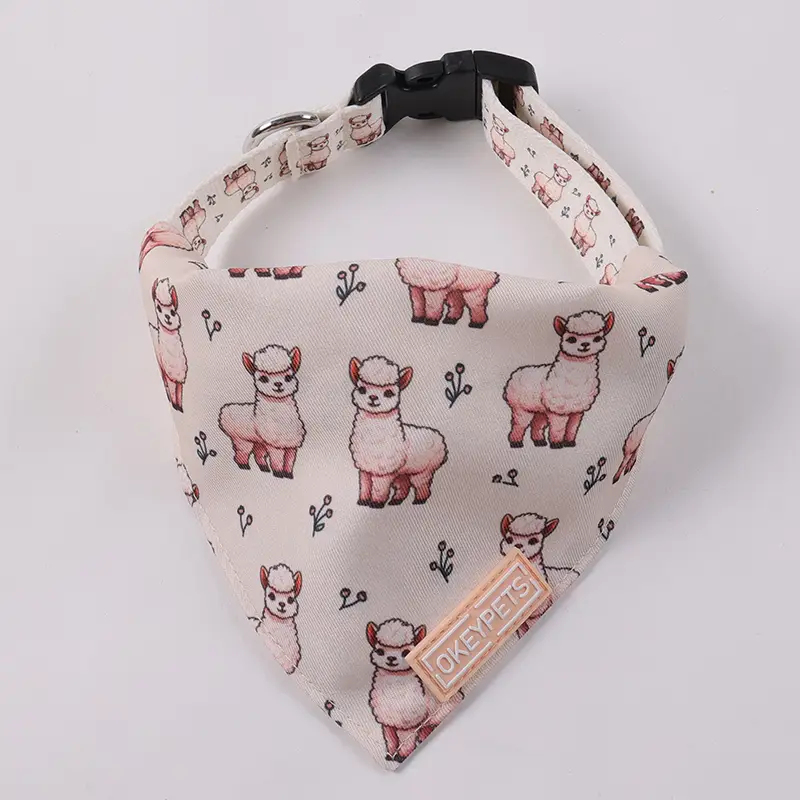 SULIUDAJI Huisdierbandana’s – 2 Stuks, Driehoekig, Verstelbare Gesp, Zacht Polyester, Boheemse Bloemenprint, Voor Honden En Katten