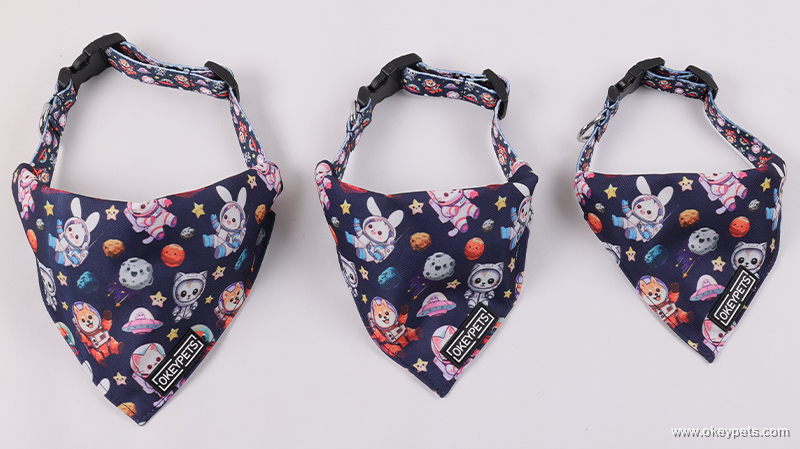 Bandana triangulaire pour chien, disponible en plusieurs tailles, à enfiler sur le collier, accessoires pour animaux de compagnie 9