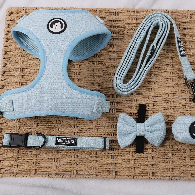 Plaids Tweed Dog Harness Set - Outdoor Pet Essentials 5