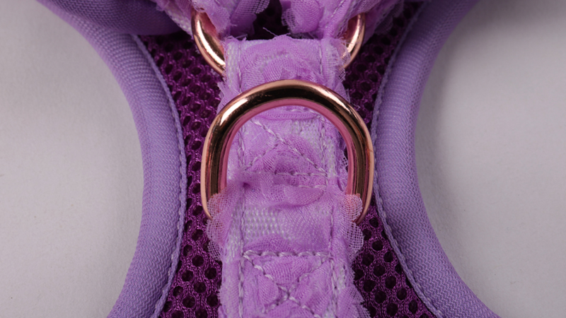 OKEYPETS Custom Flower Crochet Dog Harness Set Dog Collar Dog Leash 13