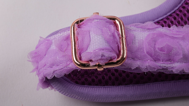 OKEYPETS Custom Flower Crochet Dog Harness Set Dog Collar Dog Leash 12