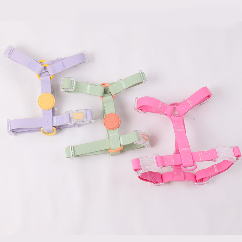 OKEYPETS Wholesale 7 Colors PVC Dog Collar Dog Leash  Custom Waterproof PVC Dog Lead Collar With Name Tag 36