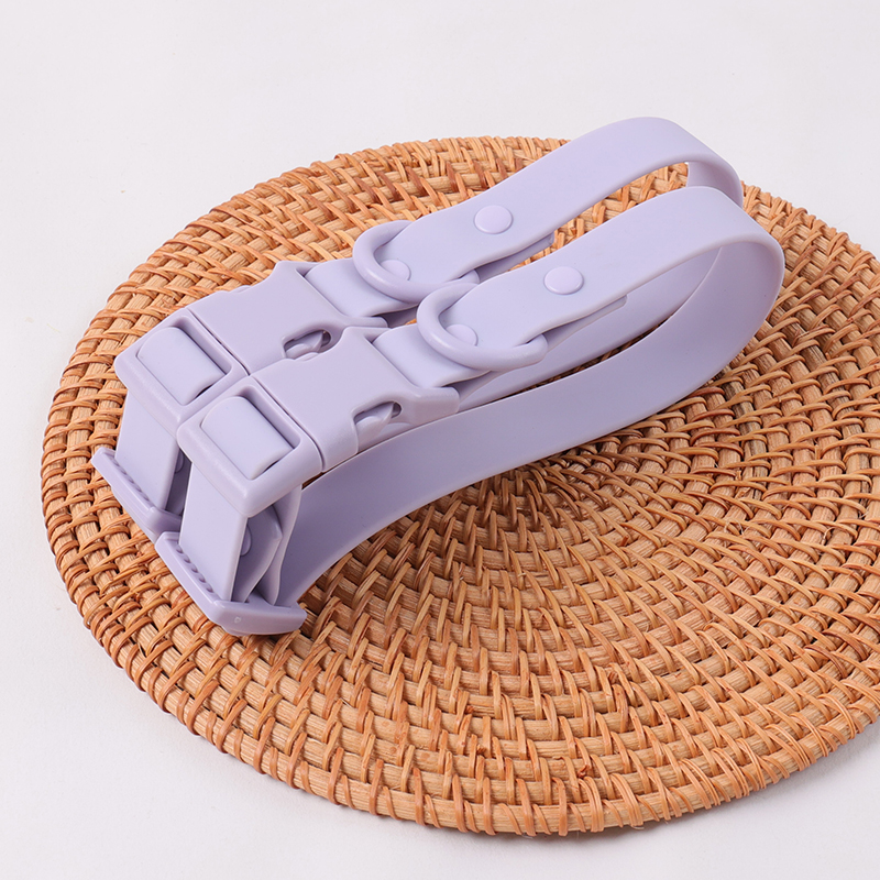 OKEYPETS Wholesale 7 Colors PVC Dog Collar Dog Leash  Custom Waterproof PVC Dog Lead Collar With Name Tag 34