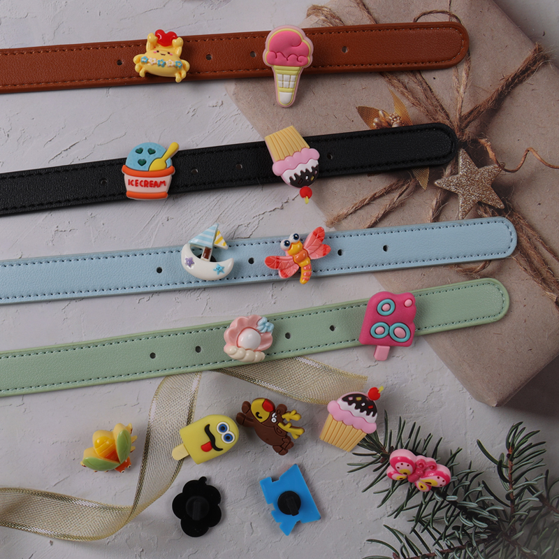 Collier pour chien en cuir uni personnalisé avec accessoires à motifs mignons à faire soi-même 9