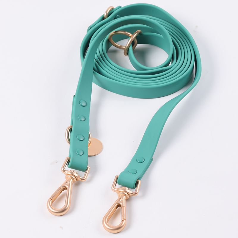 Laisse de traction double en PVC sur mesure pour chien, imperméable, pour promenades en extérieur 12