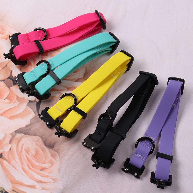OKEYPETS Custom PVC Dog Collar Heavy Duty Waterproof Silicone Dog Collar 16