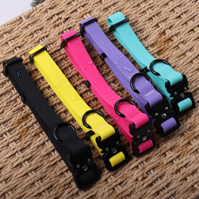 Collier pour chien OKEYPETS personnalisé en PVC, résistant et imperméable, en silicone. 7