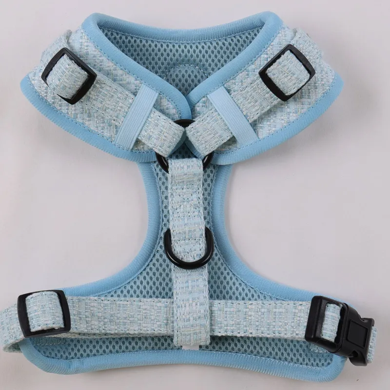 Plaids Tweed Dog Harness - Breathable Mesh, Adjustable Buckles & Safety Features 5