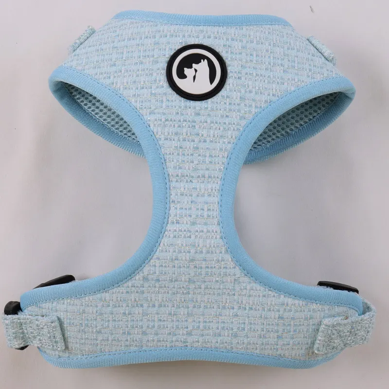 Plaids Tweed Dog Harness - Breathable Mesh, Adjustable Buckles & Safety Features 4