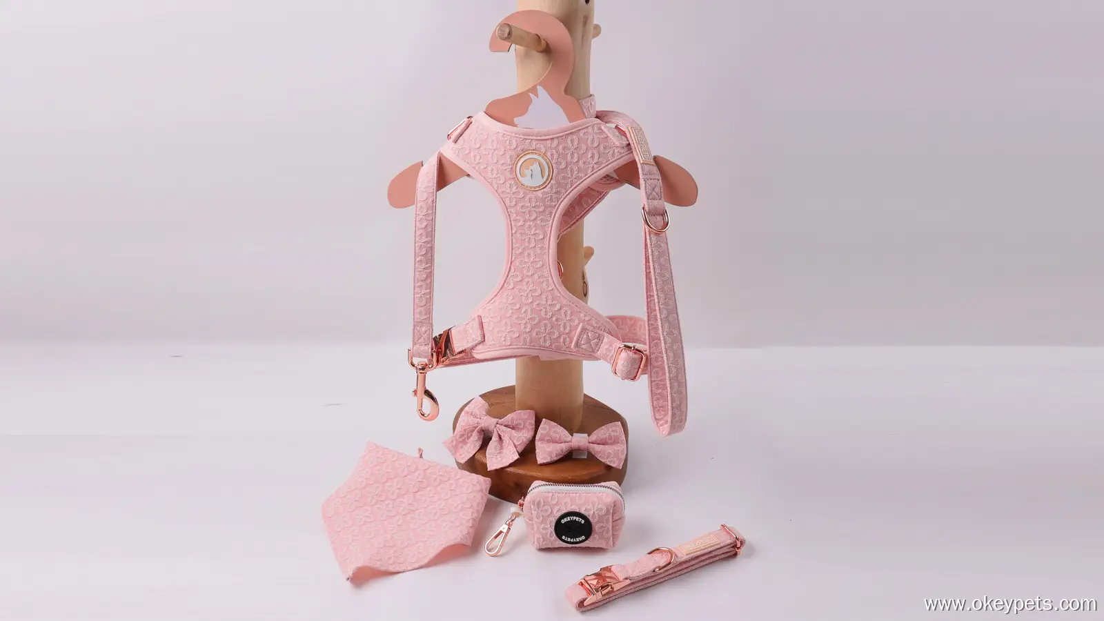 Ensemble harnais, laisse et collier brodés pour chien (collection 2025) 1