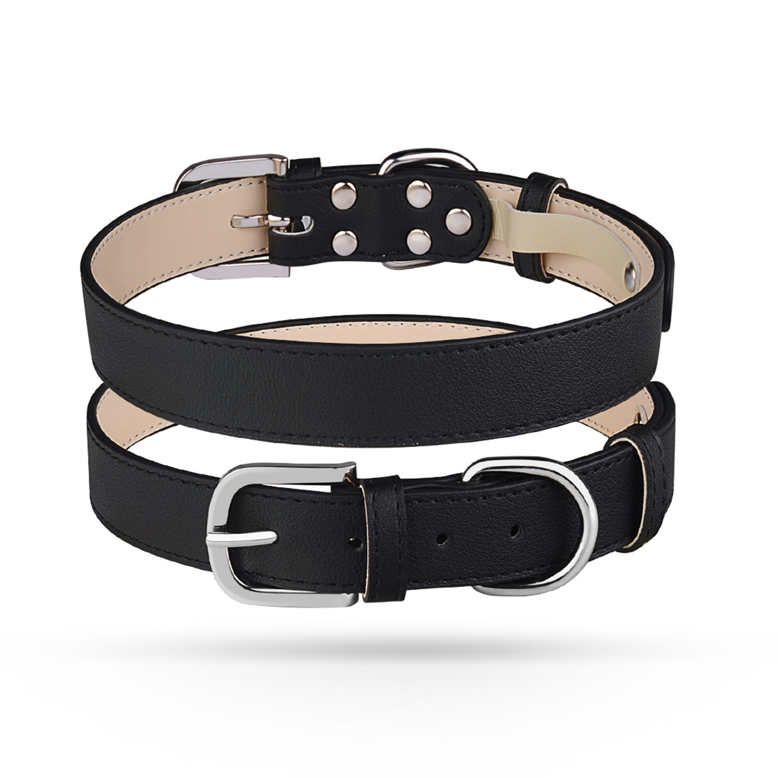 Collier pour chien en cuir souple avec boucle métallique, 5 couleurs et 4 tailles, vente en gros d'usine 15