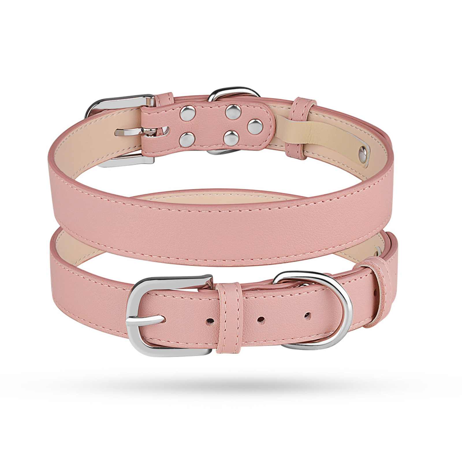 Collier pour chien en cuir souple avec boucle métallique, 5 couleurs et 4 tailles, vente en gros d'usine 13