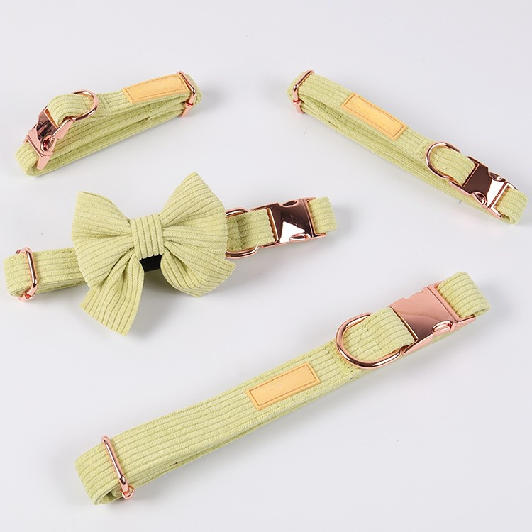 Collier pour chien personnalisé OKEYPETS, collier en velours côtelé ajustable 7