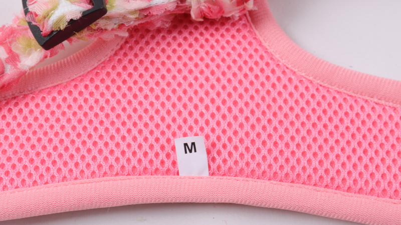 Ensemble harnais pour chien ajustable et personnalisé au crochet de fleurs, collier et laisse pour chien 9