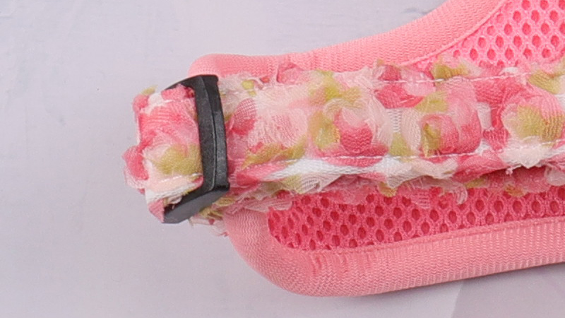 Ensemble harnais pour chien ajustable et personnalisé au crochet de fleurs, collier et laisse pour chien 12