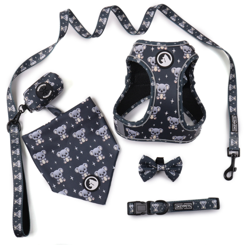 Harnais pour chien Okeypets anti-traction à enfiler, logo personnalisé, ensemble de harnais mignon pour promener son chien 20