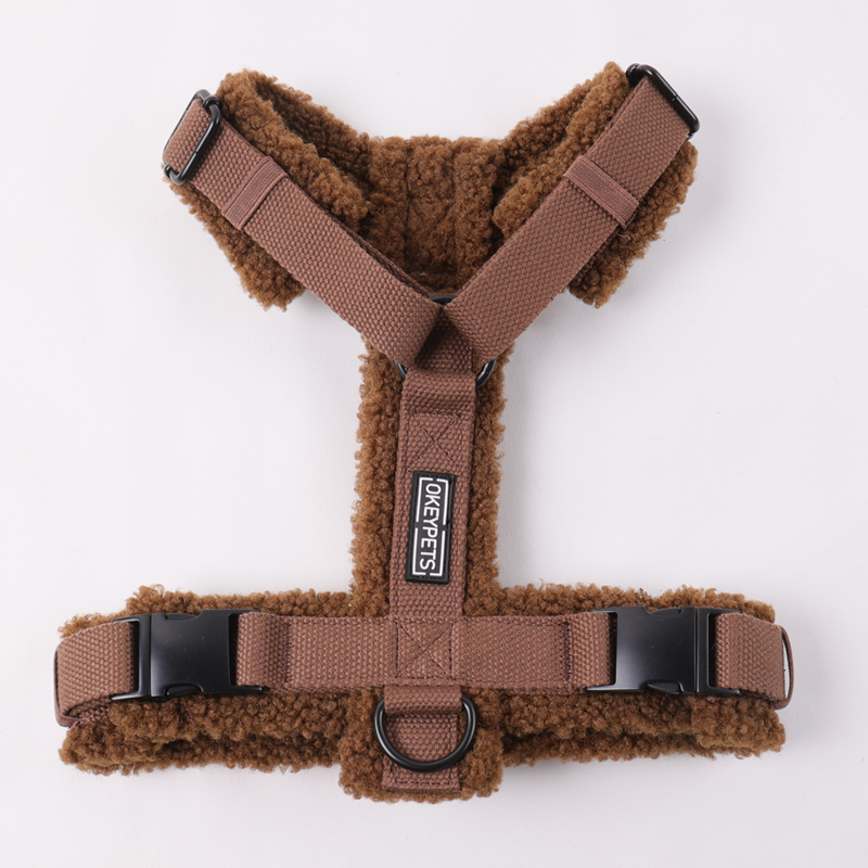 Harnais pour chien en agneau Sherpa, ajustable sur mesure, style H 10