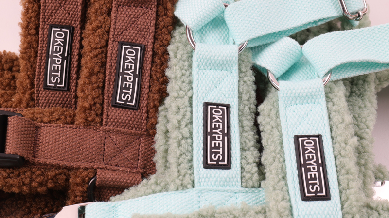 Harnais pour chien en agneau Sherpa, ajustable sur mesure, style H 12