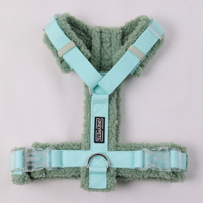 Harnais pour chien en agneau Sherpa, ajustable sur mesure, style H 8