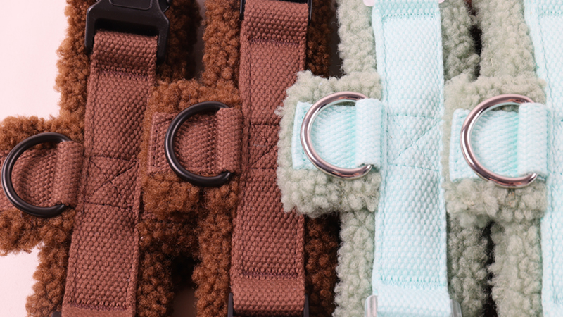 Harnais pour chien en agneau Sherpa, ajustable sur mesure, style H 15