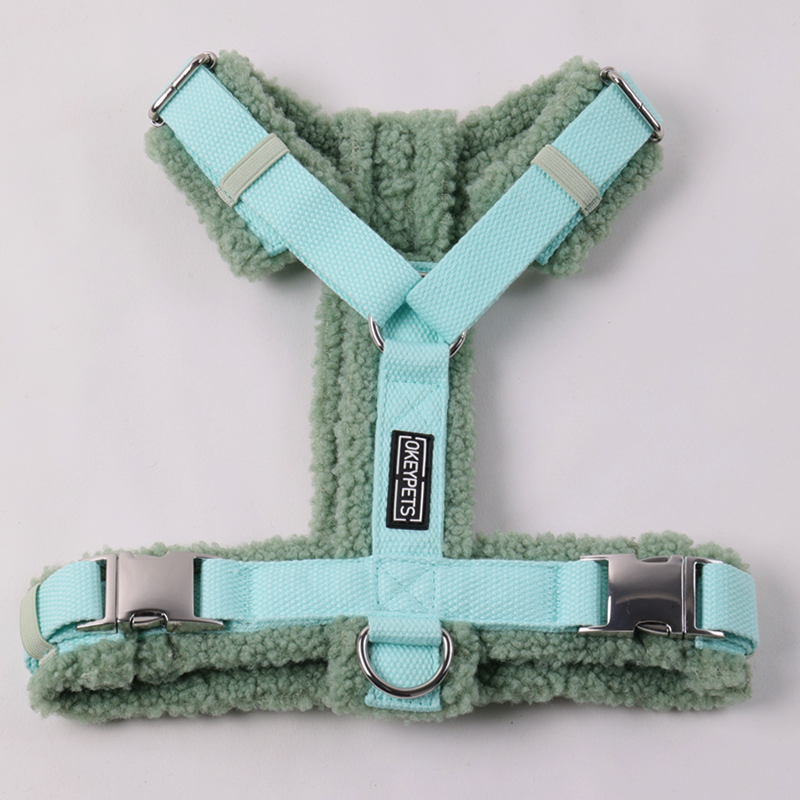 Harnais pour chien en agneau Sherpa, ajustable sur mesure, style H 7