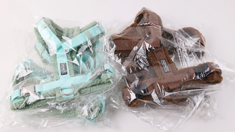 Harnais pour chien en agneau Sherpa, ajustable sur mesure, style H 20