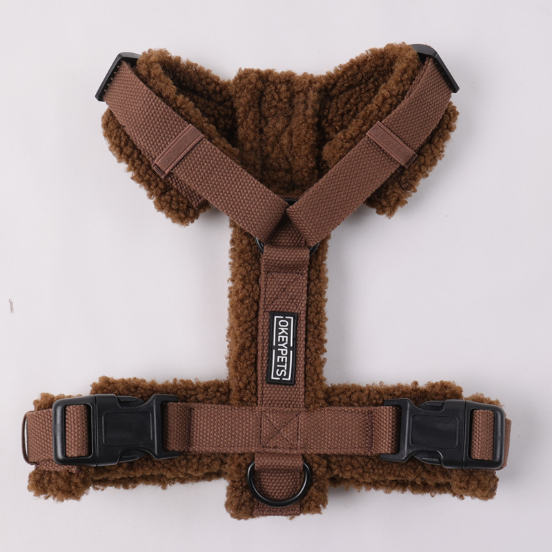 Harnais pour chien en agneau Sherpa, ajustable sur mesure, style H 9