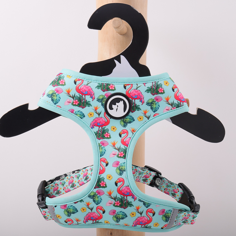 Harnais réversible personnalisé pour chien avec bande réfléchissante, boucle en plastique, gilet mignon en polyester pour chiens 18