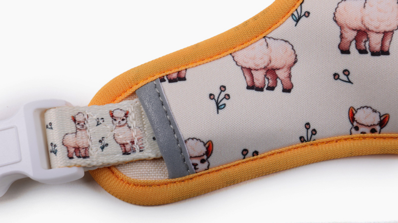 Harnais réversible personnalisé pour chien avec bande réfléchissante, boucle en plastique, gilet mignon en polyester pour chiens 12