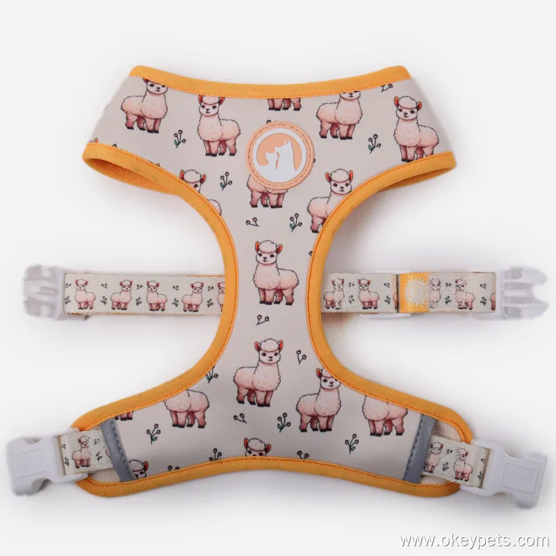 Custom Reversible Dog Harness with Reflective Strip 2