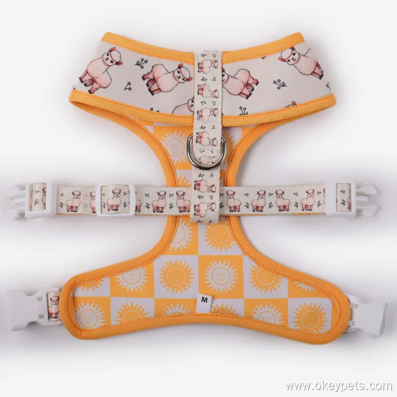 Custom Reversible Dog Harness with Reflective Strip 3