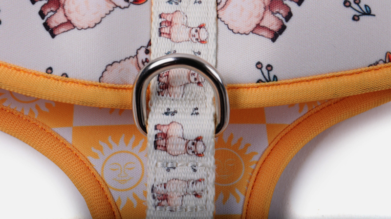 Harnais réversible personnalisé pour chien avec bande réfléchissante, boucle en plastique, gilet mignon en polyester pour chiens 15