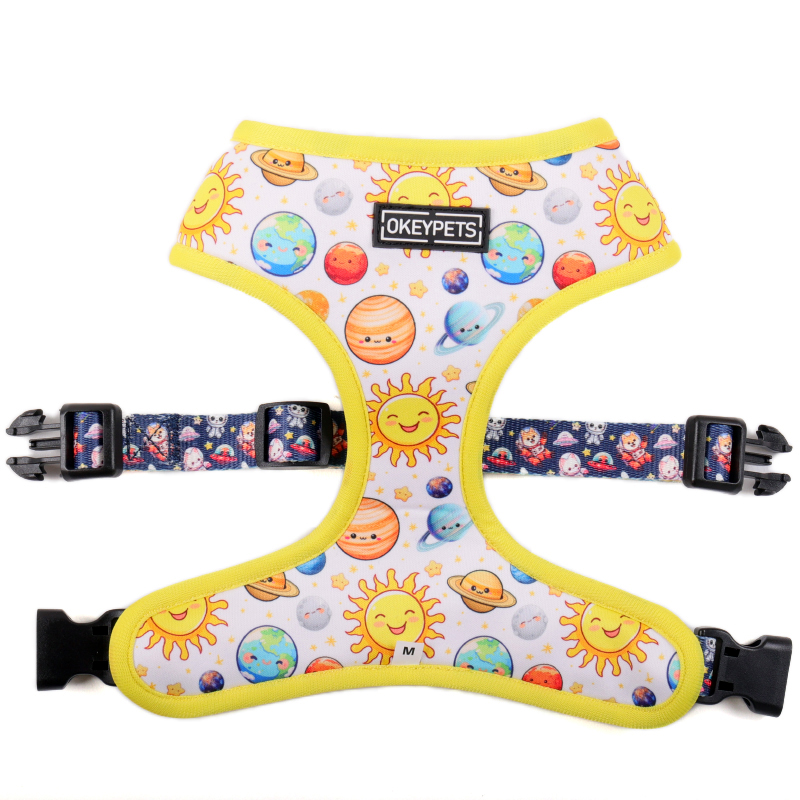 Harnais réversible personnalisé pour chien avec bande réfléchissante, boucle en plastique, gilet mignon en polyester pour chiens 20