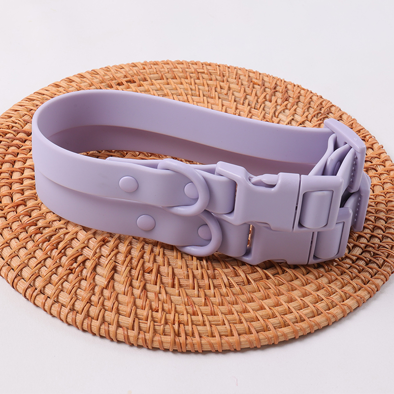 Laisse pour chien imperméable violette avec boucle réglable rapide et revêtement en caoutchouc PVC - Accessoires pour animaux de compagnie 18