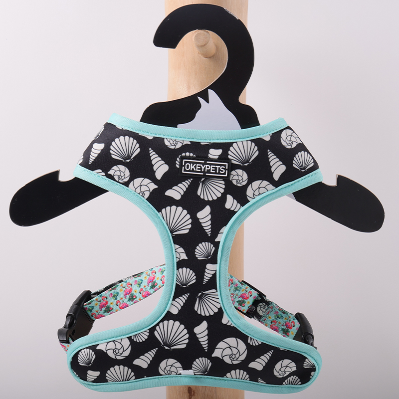 Harnais réversible personnalisé pour chien avec bande réfléchissante, boucle en plastique, gilet mignon en polyester pour chiens 1 8