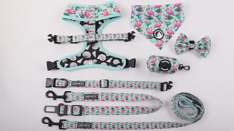 Harnais réversible personnalisé pour chien avec bande réfléchissante, boucle en plastique, gilet mignon en polyester pour chiens 1 1