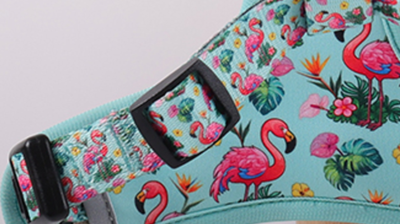 Harnais réversible personnalisé pour chien avec bande réfléchissante, boucle en plastique, gilet mignon en polyester pour chiens 1 14