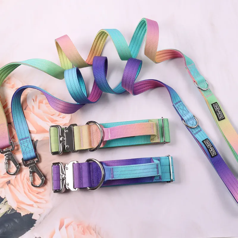 OKAYPETS kraftig taktisk hundehalsbånd og -bånd for trening og kontroll 6