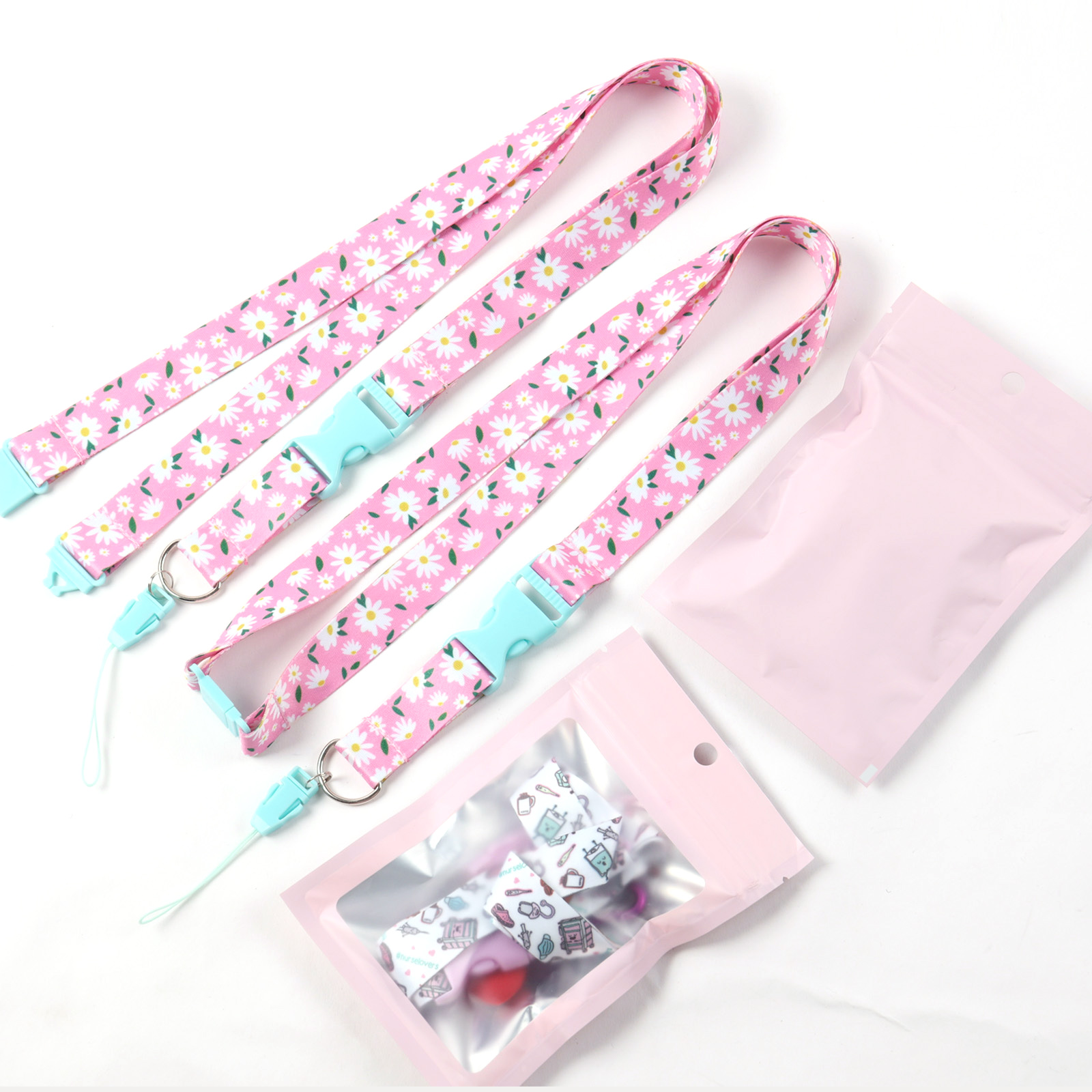 Lanière personnalisée en polyester avec boucle à dégagement rapide en plastique et boucle de sécurité 8
