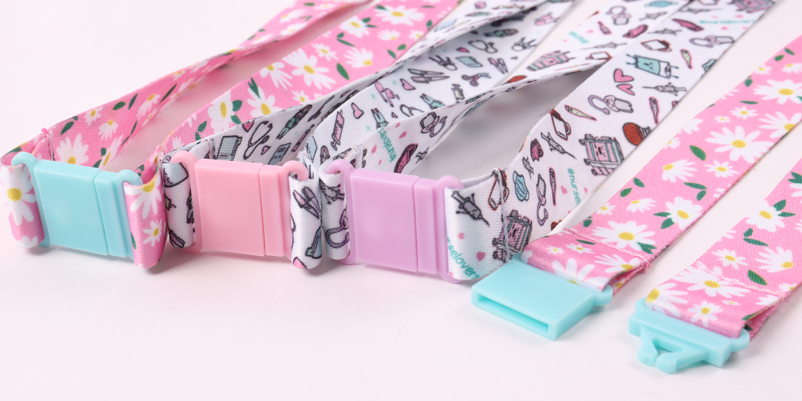 Lanière personnalisée en polyester avec boucle à dégagement rapide en plastique et boucle de sécurité 10